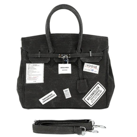 BC Black Canvas Handbag - Picture 1 of 2